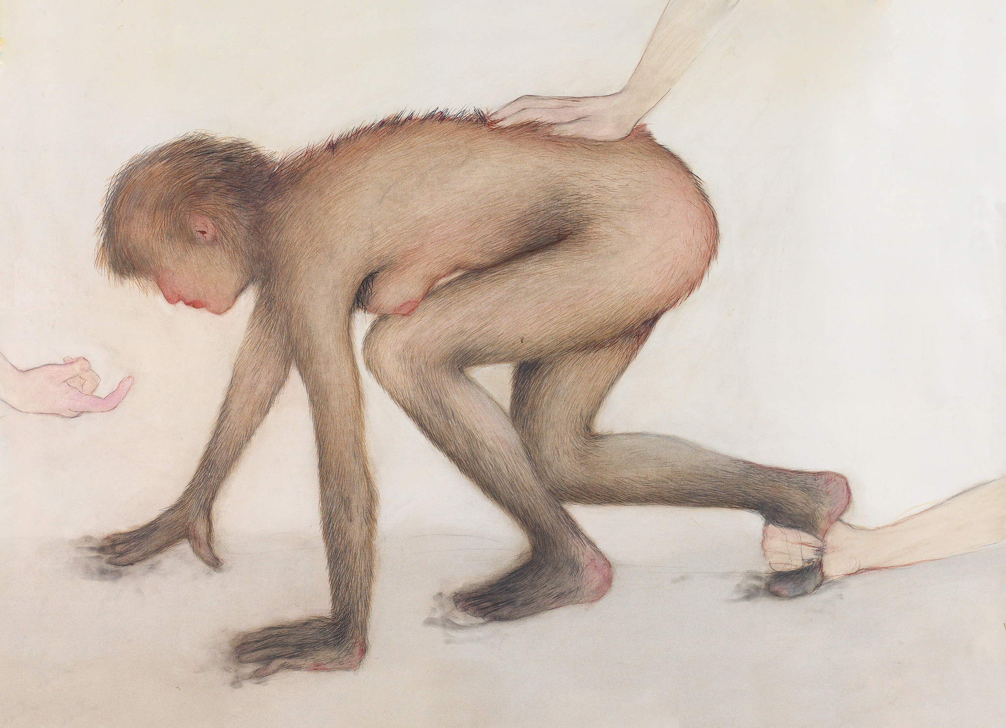 Birgit Jürgenssen, Untitled, 1978, pencil and colored pencil on paper, 92 x 122 cm. Grazyna Kulczyk Collection © Estate Birgit Jürgenssen / Bildrecht Vienna, 2026; Courtesy Galerie Hubert Winter